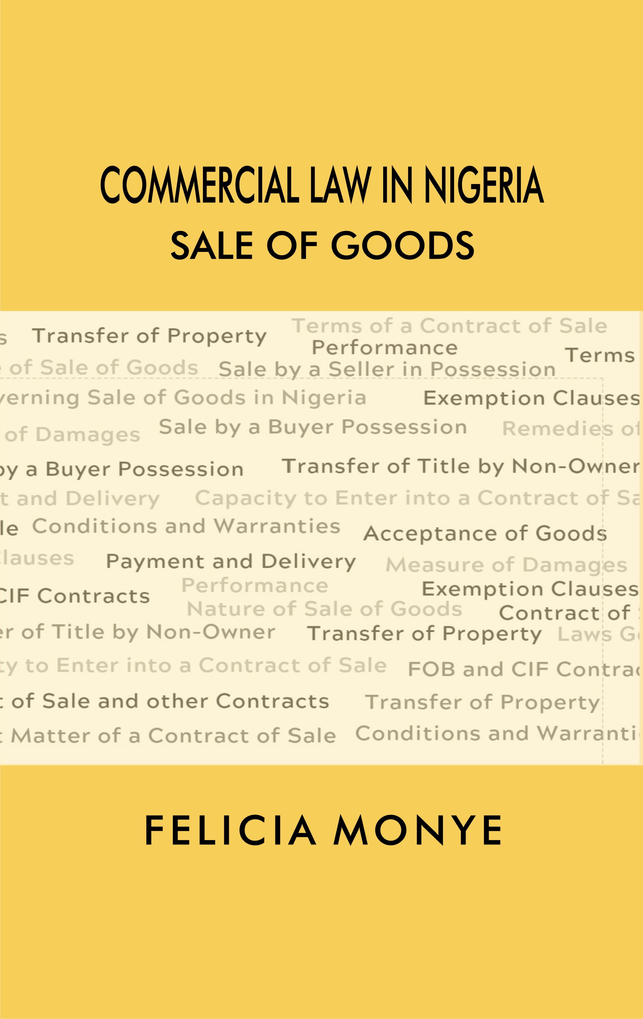 Cover of Commercial Law in Nigeria: Sale of Goods by Felicia Monye